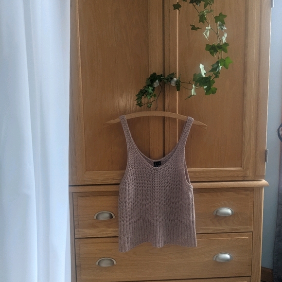 Pale Pink Knit Tank Top